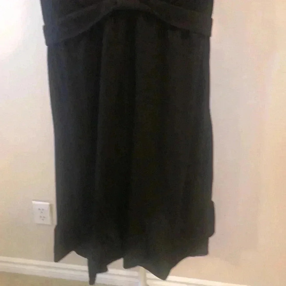 a.n.a Cute Little Black Ruffled Halter Mini Dress size XL - Picture 3 of 7